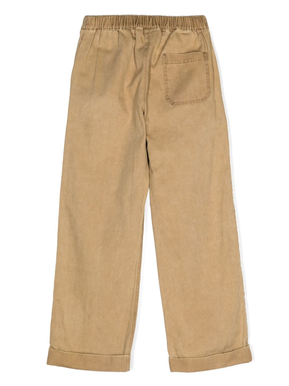 Bonton Canvas broek met elastische taille - Beige