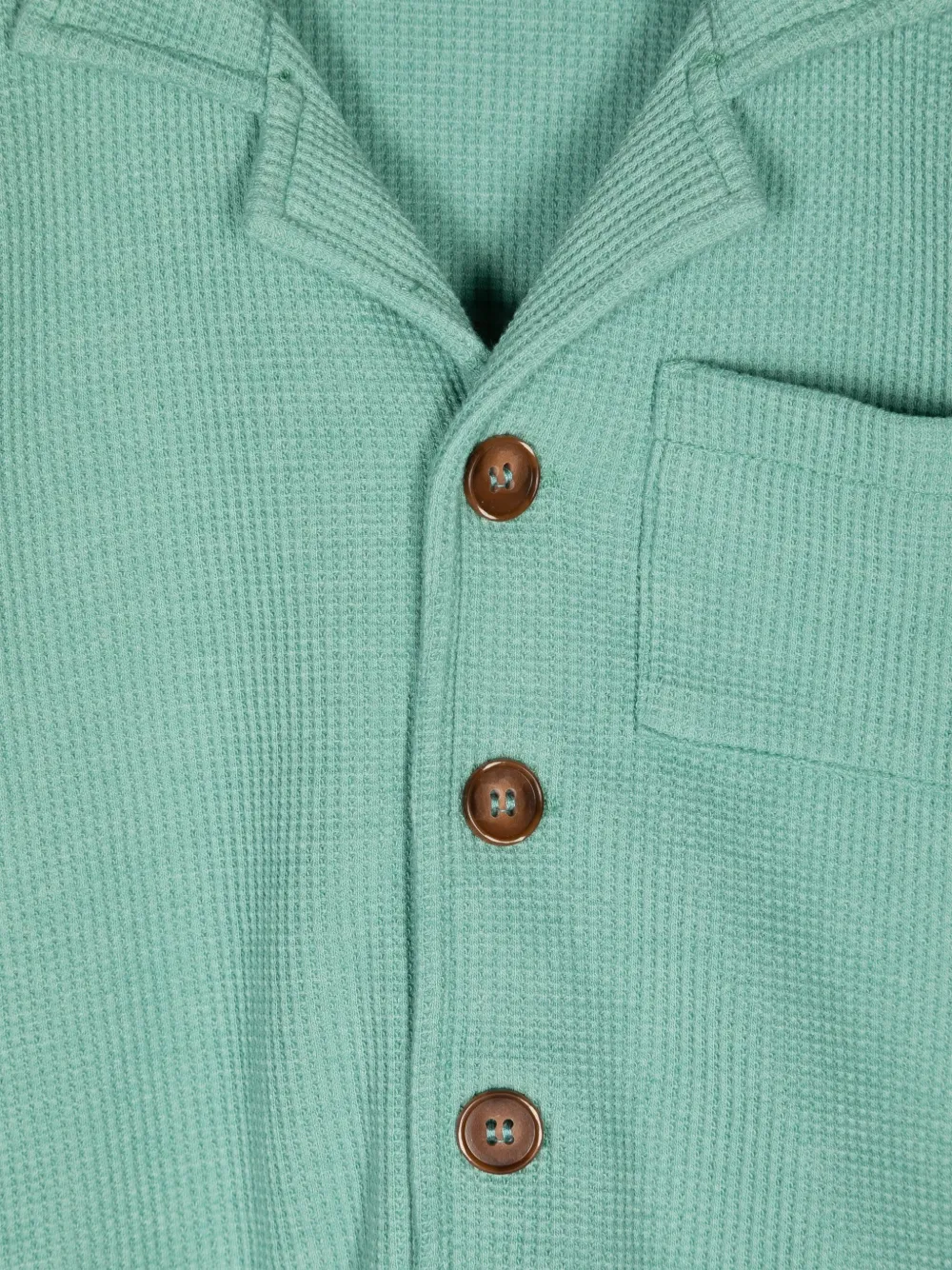 ZHOE & TOBIAH CAMP-COLLAR WAFFLE SHIRT