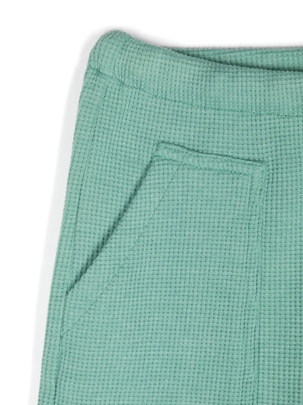 ZHOE & TOBIAH DRAWSTRING-WAISTBAND WAFFLE SHORTS