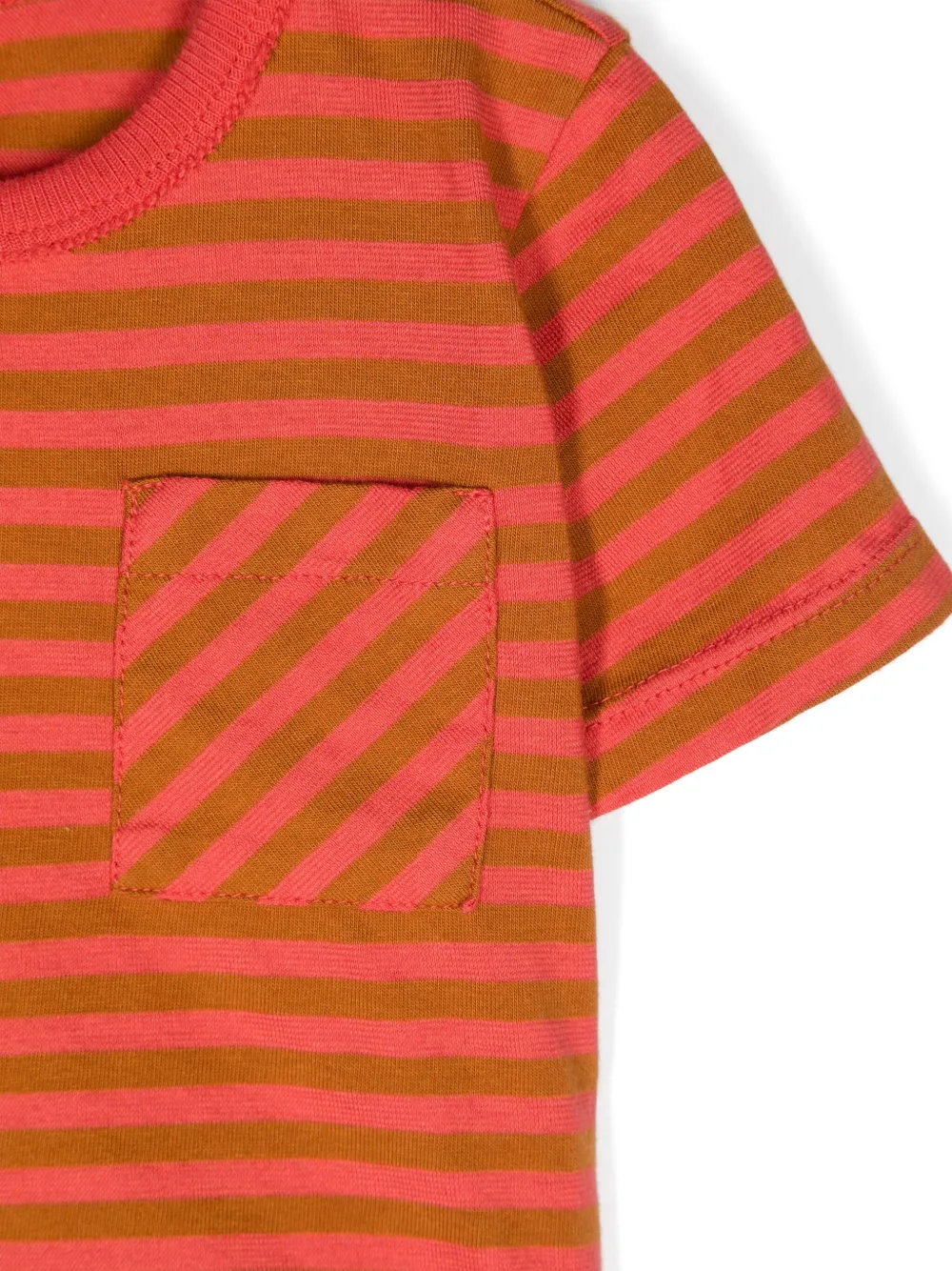 Zhoe & Tobiah Gestreept katoenen T-shirt Oranje