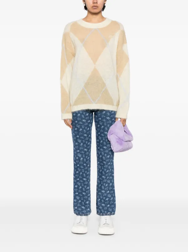 GANNI アーガイル柄長袖セーター M GANNI アーガイル柄長袖セーター アーガイル ニット