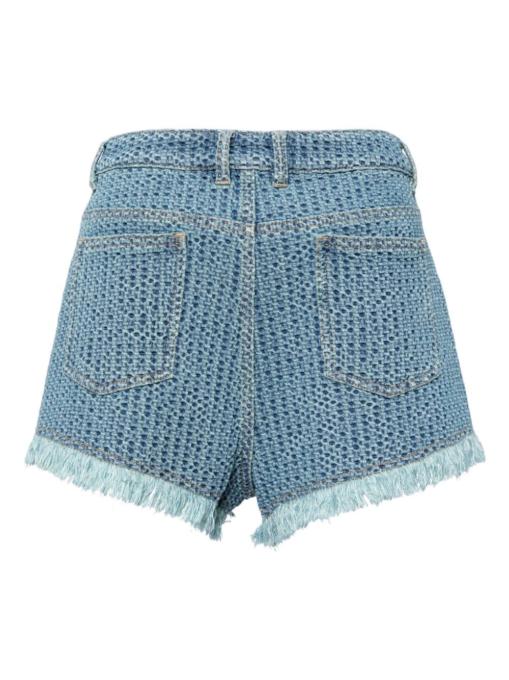 b+ab High waist shorts met mesh - Blauw