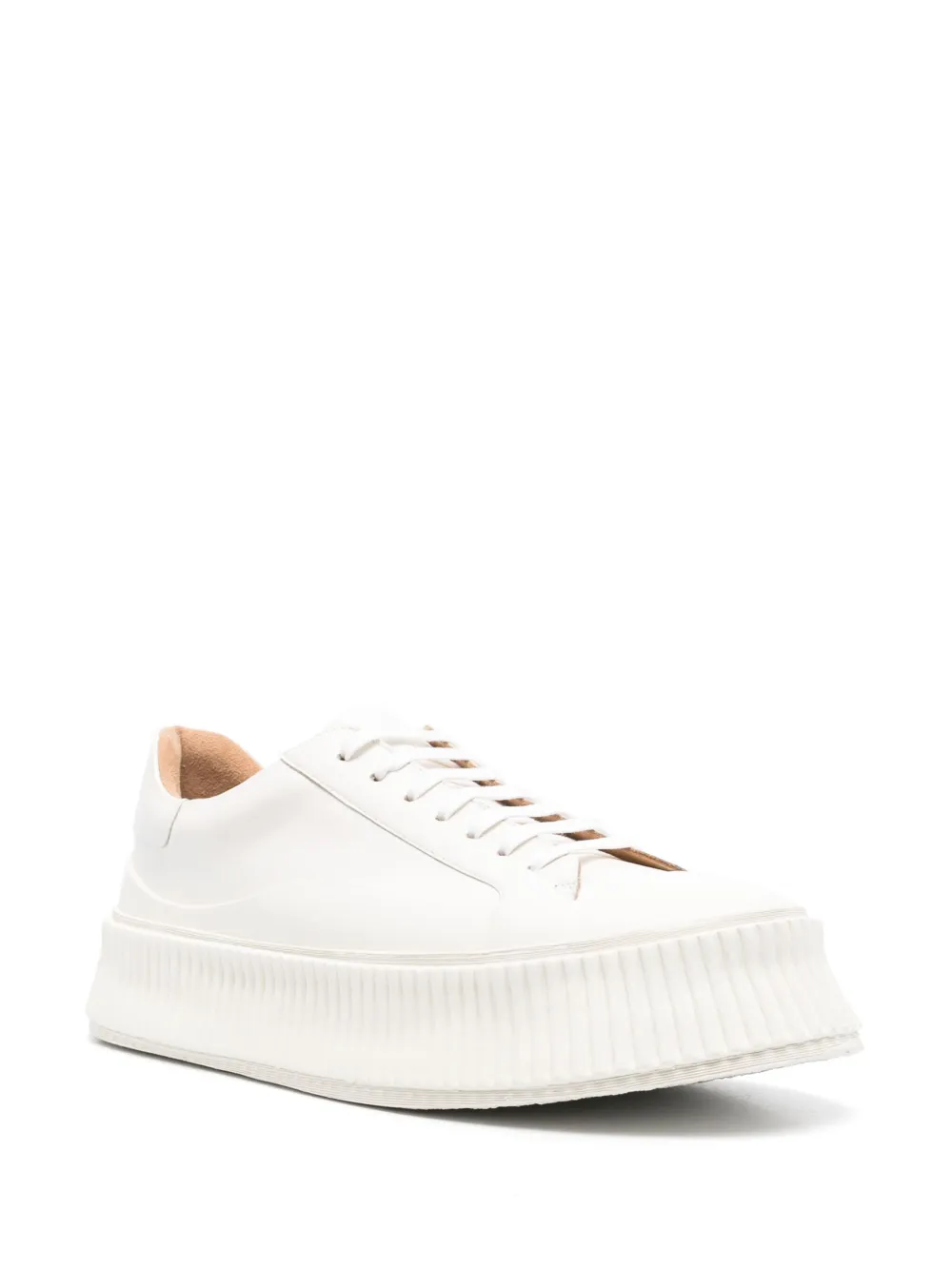 Jil Sander lace-up leather platform sneakers | Low-Tops | Image 2