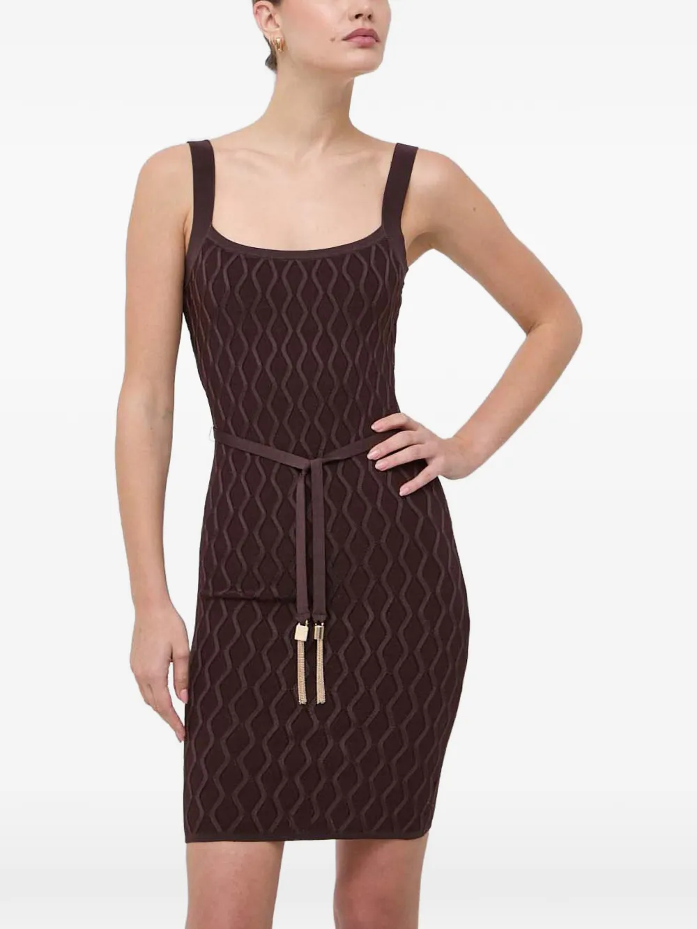 GUESS USA Abito con cintura - Marrone