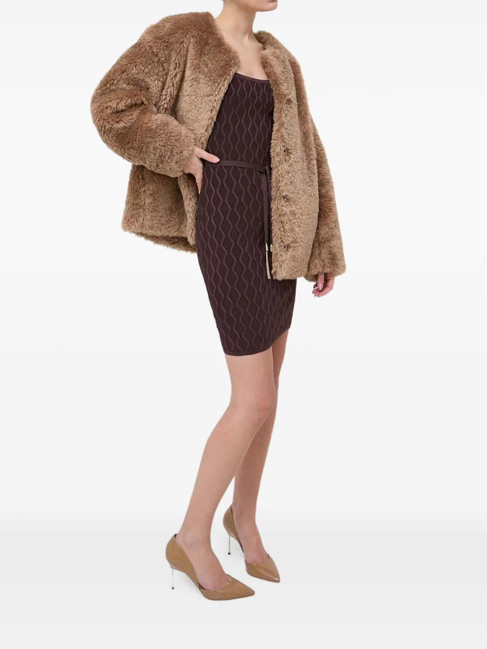 GUESS USA Jurk met gekruiste bandjes - Bruin