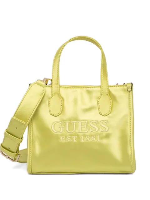 GUESS USA mini Silvana logo-embroidered tote bag
