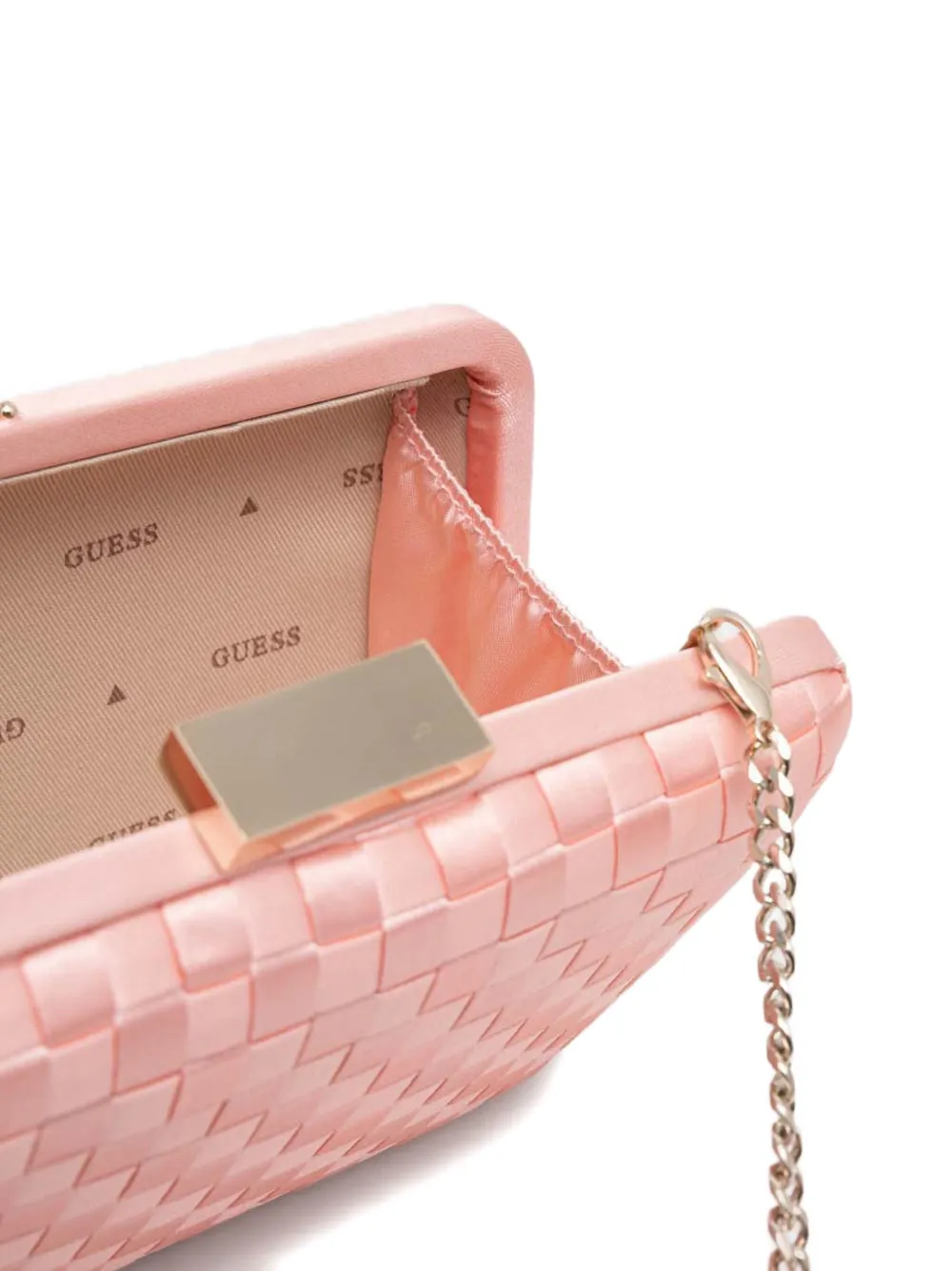 GUESS USA Clutch met logoplakkaat Roze
