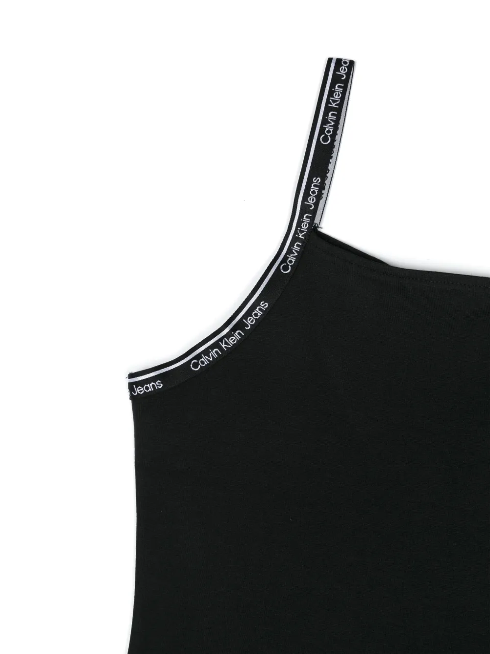 Shop Calvin Klein Jeans Est.1978 Logo-straps Dress In 黑色