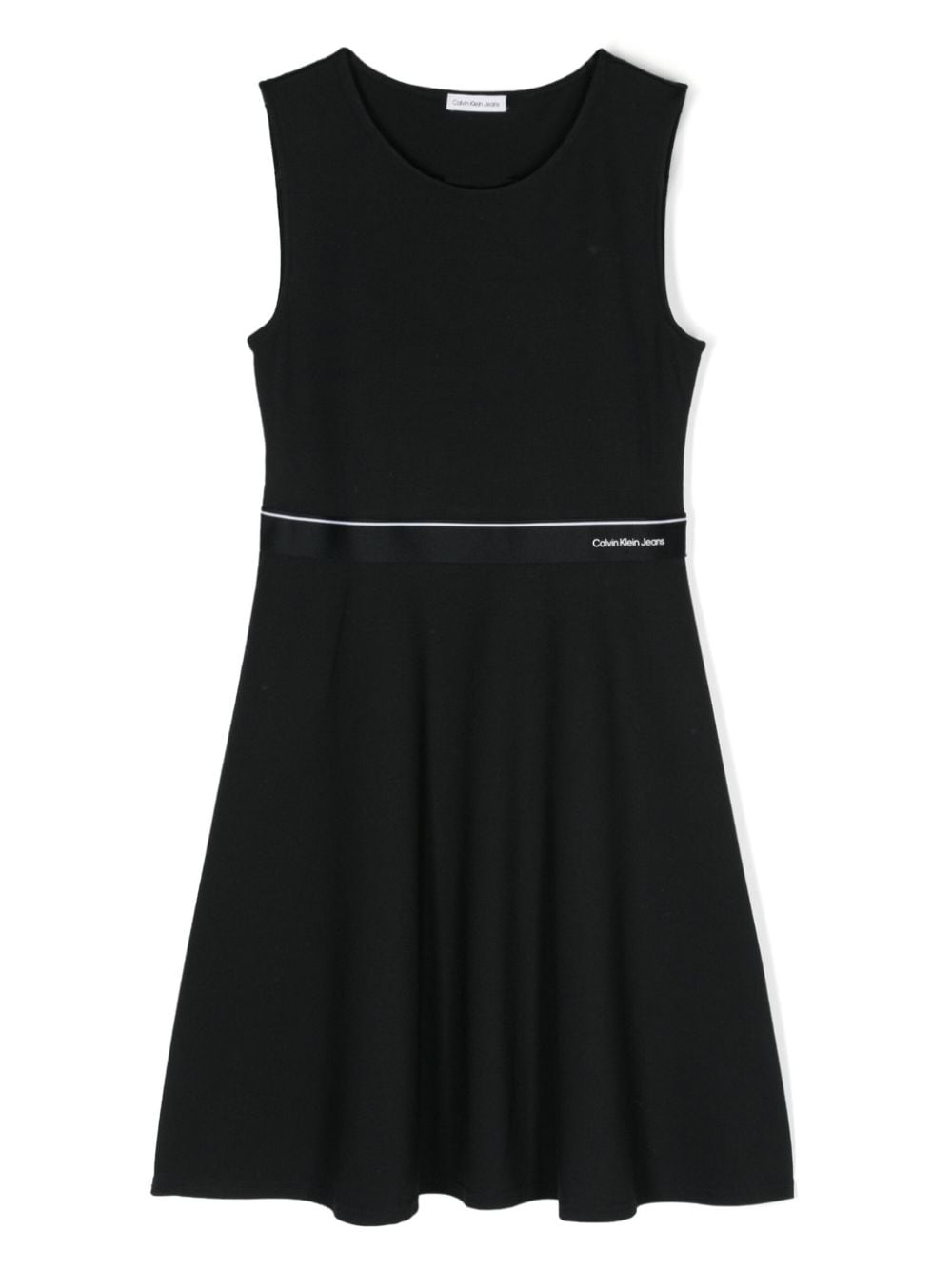 Calvin Klein Jeans Est.1978 Kids' Logo-waistband Sleeveless Dress In Black