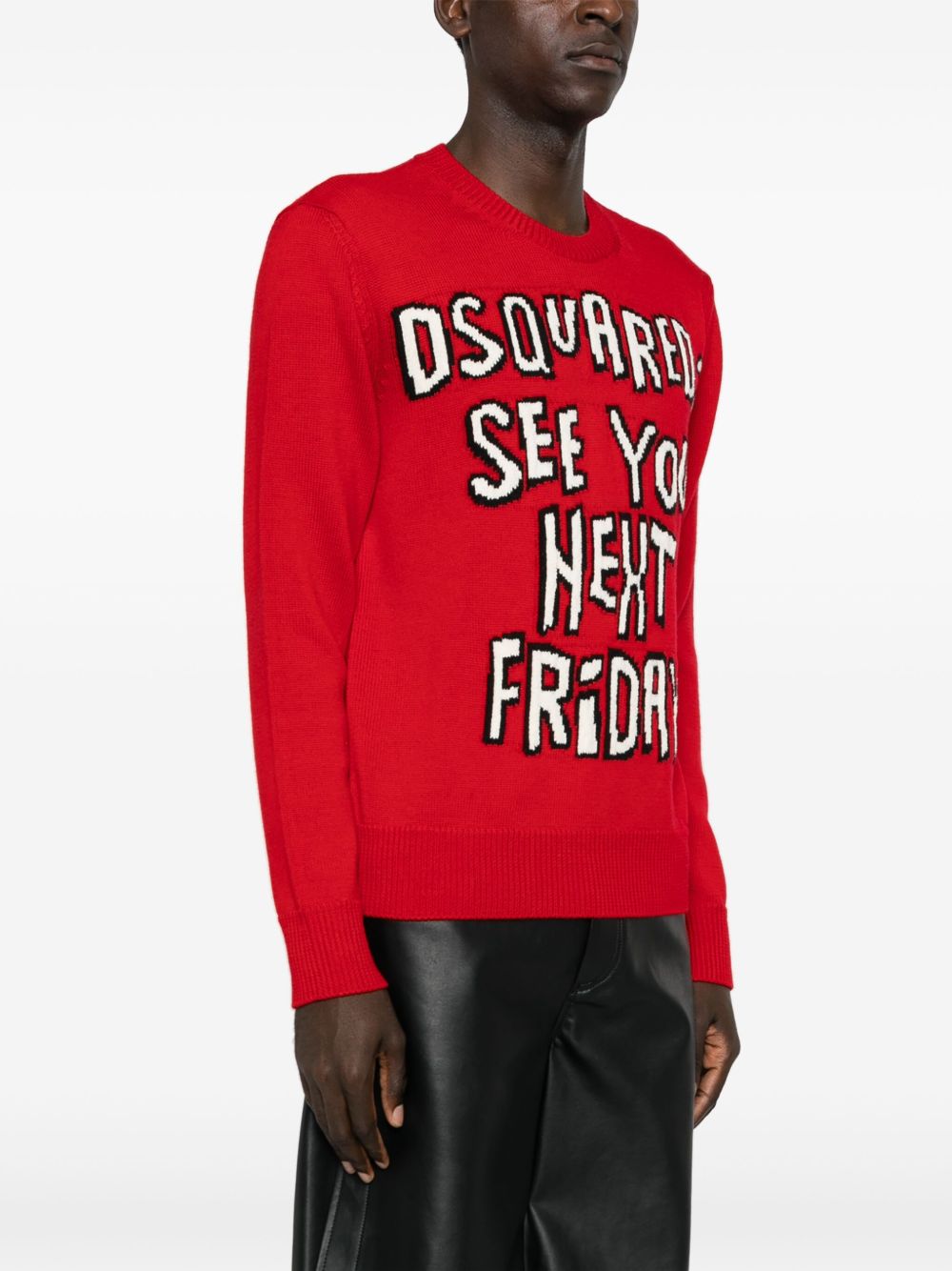 Disqued DSQUARED2 intarsia-knit logo jumper Men