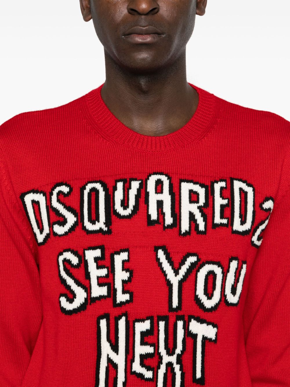 Disqued DSQUARED2 intarsia-knit logo jumper Men