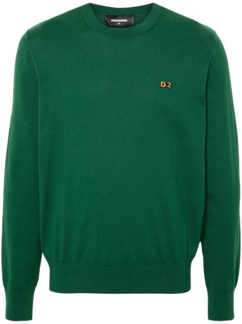 DSQUARED2 logo-embroidered cotton jumper Men