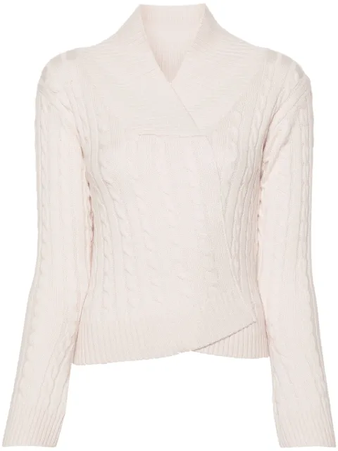 Victoria Beckham wrap merino wool jumper