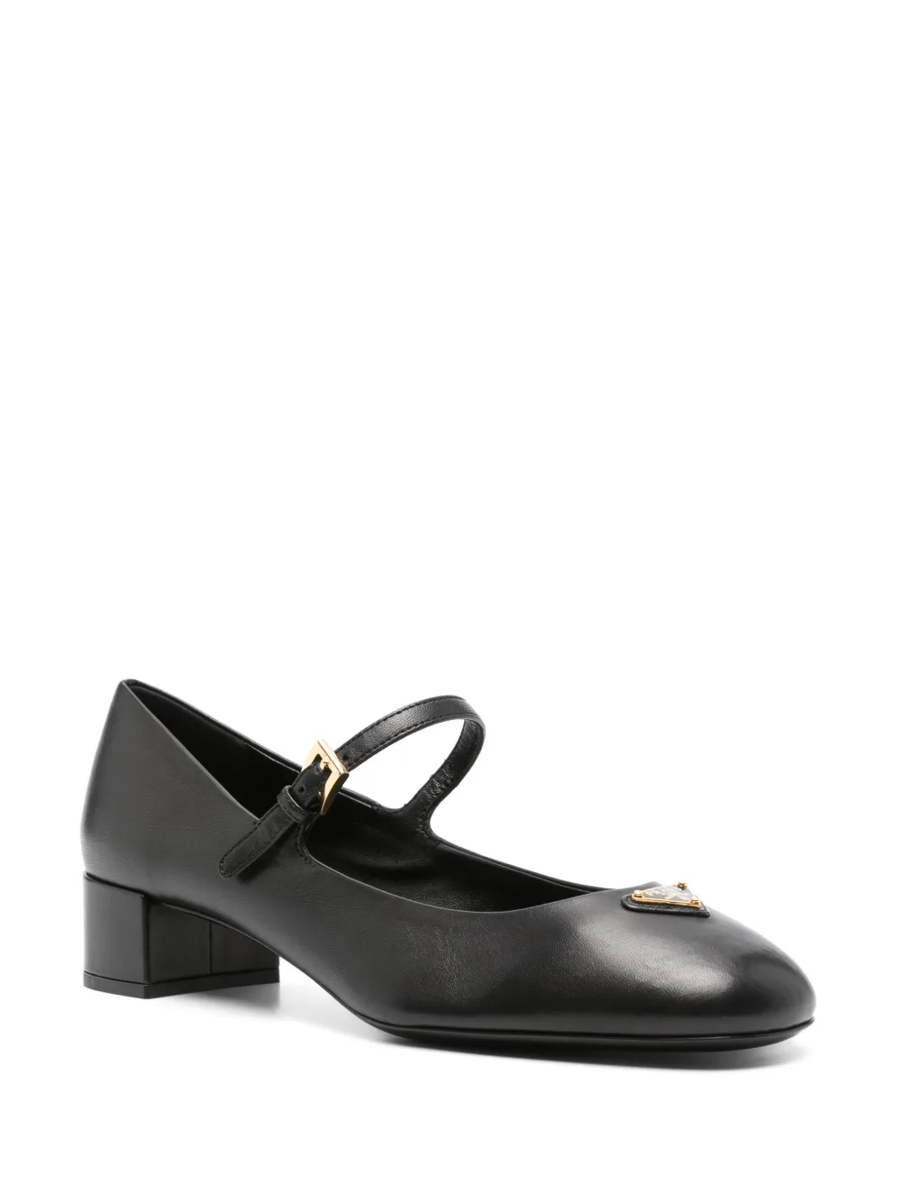 Prada 35 mm pumps met logo - Zwart