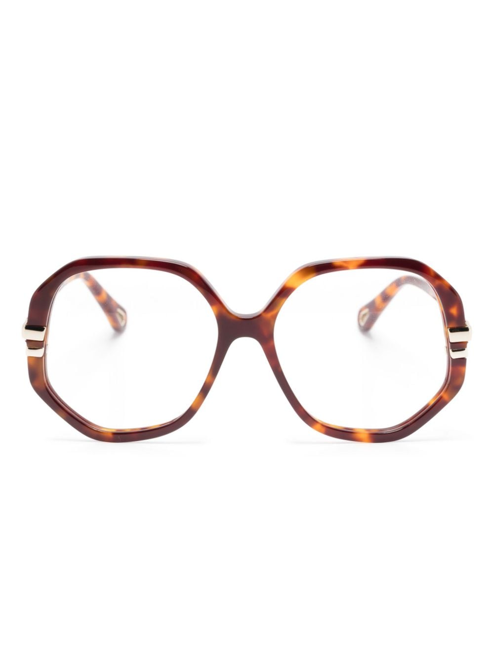 Chloé Geometric-frame Glasses In Brown