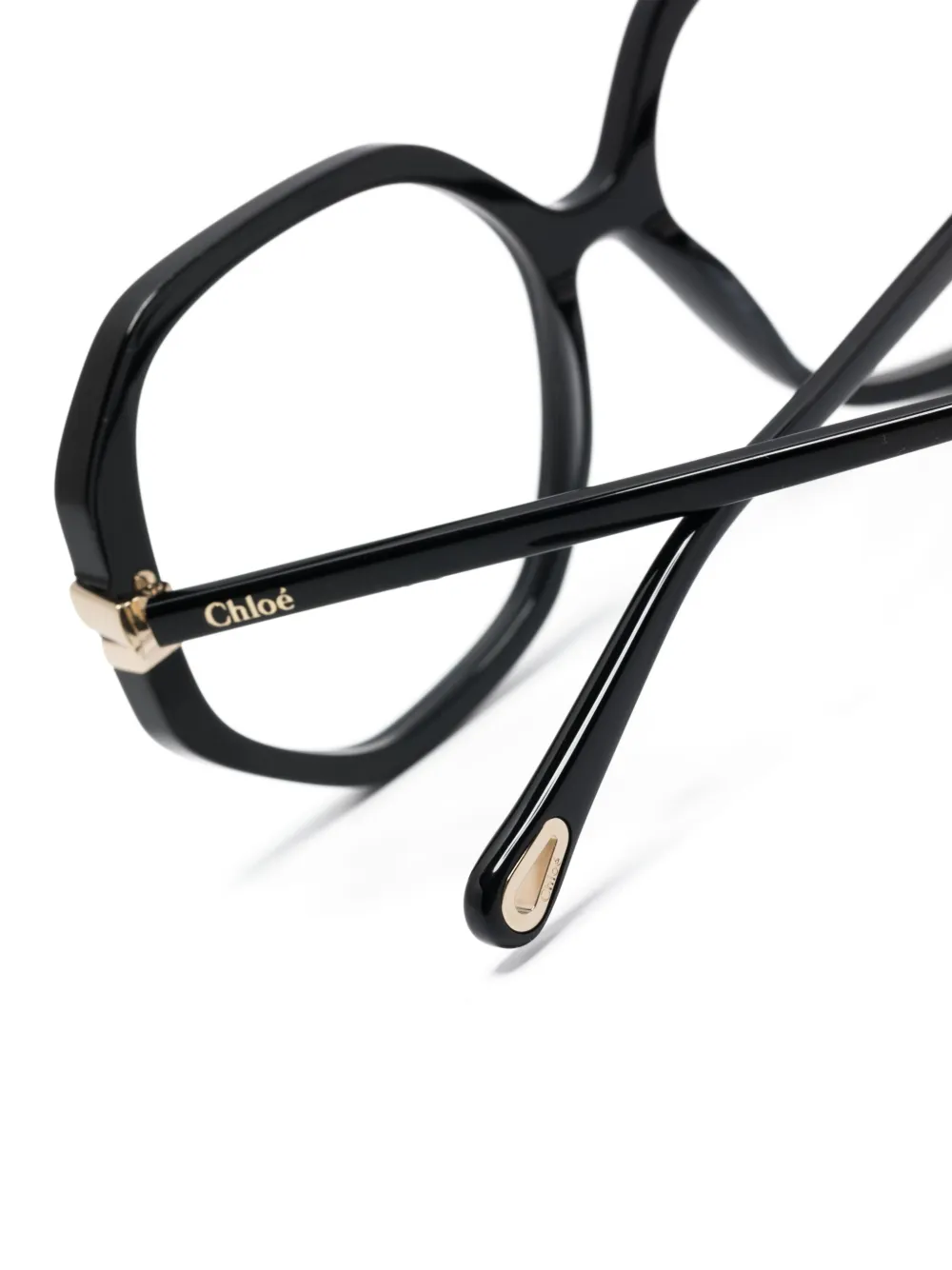 Chloé Eyewear Zonnebril met vierkant montuur Zwart