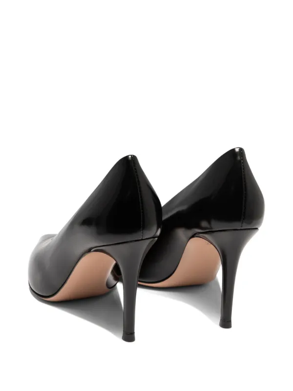 ジャンヴィトロッシ　ブラックメッシュポインテッドトゥパンプス Gianvito Rossi ポインテッドトゥ パンプス | ブラック | FARFETCH JP