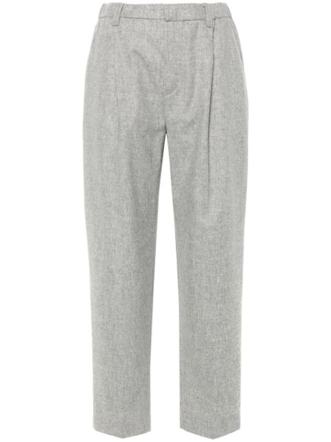 Brunello Cucinelli melange pleated tapered trousers Women