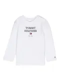 Tommy Hilfiger Junior logo-print long-sleeve T-shirt - White