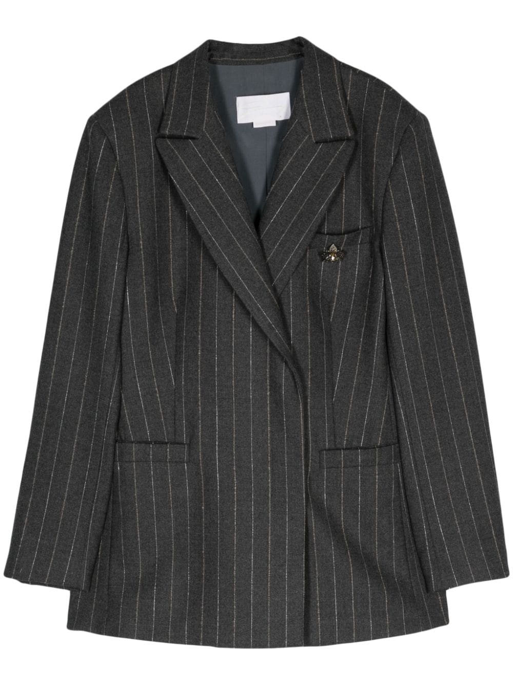 Shop Genny Pinstriped Blazer In Grau