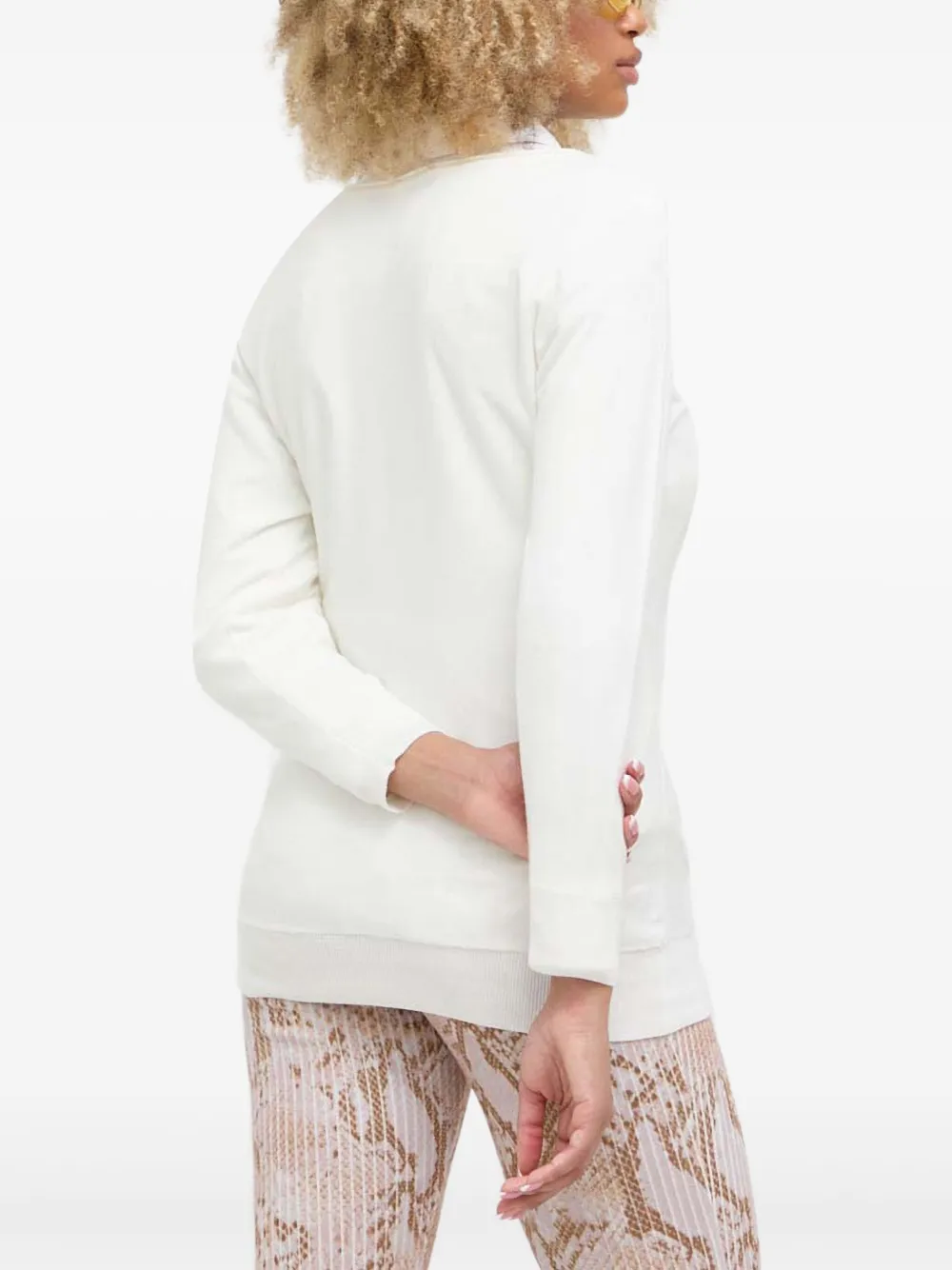Guess Usa Logo-detail Sweater In White