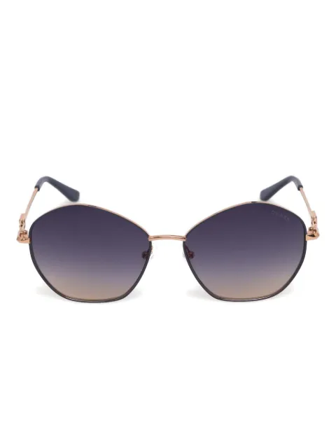 GUESS EYEWEAR logo-lettering geometric-frame sunglasses