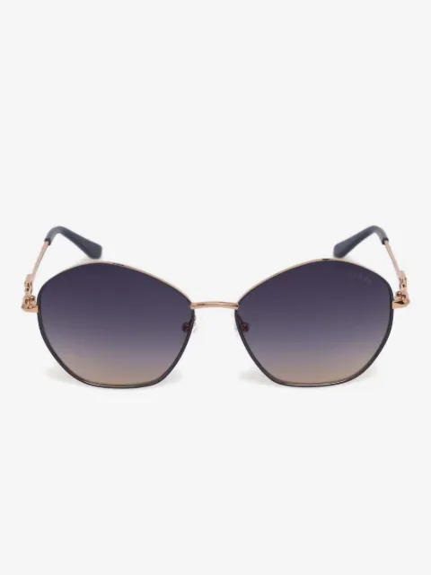 GUESS EYEWEAR logo-lettering geometric-frame sunglasses
