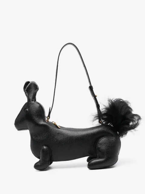 Thom Browne Baby Rabbit grained-texture leather shoulder bag 