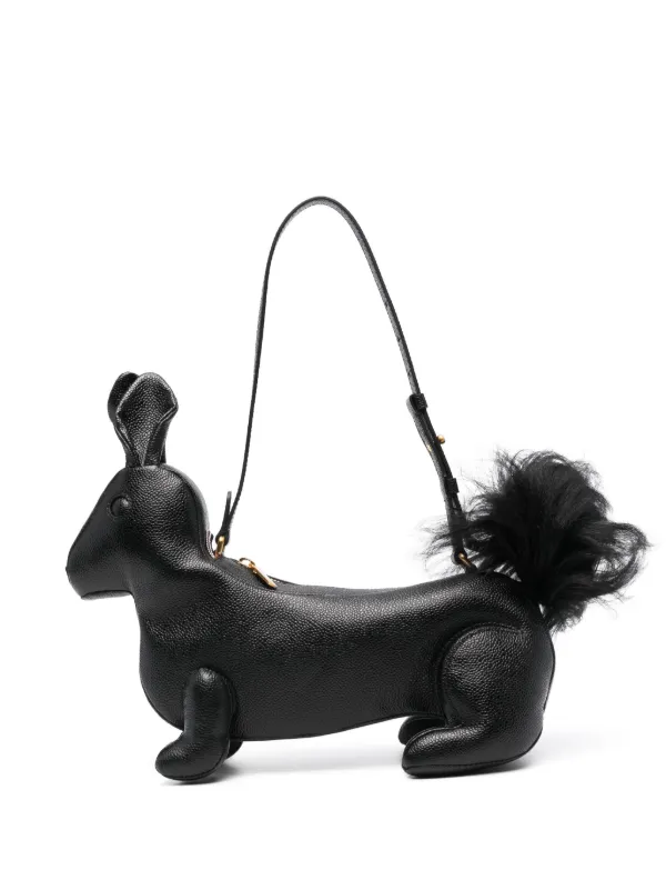 Thom Browne Baby Rabbit レザーショルダーバッグ | ブラック