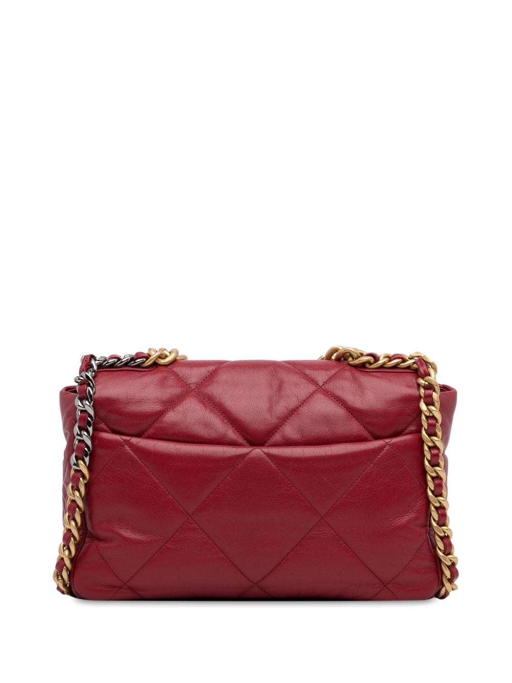 CHANEL Pre-Owned 2020 Large Lambskin 19 Flap satchel - Rood