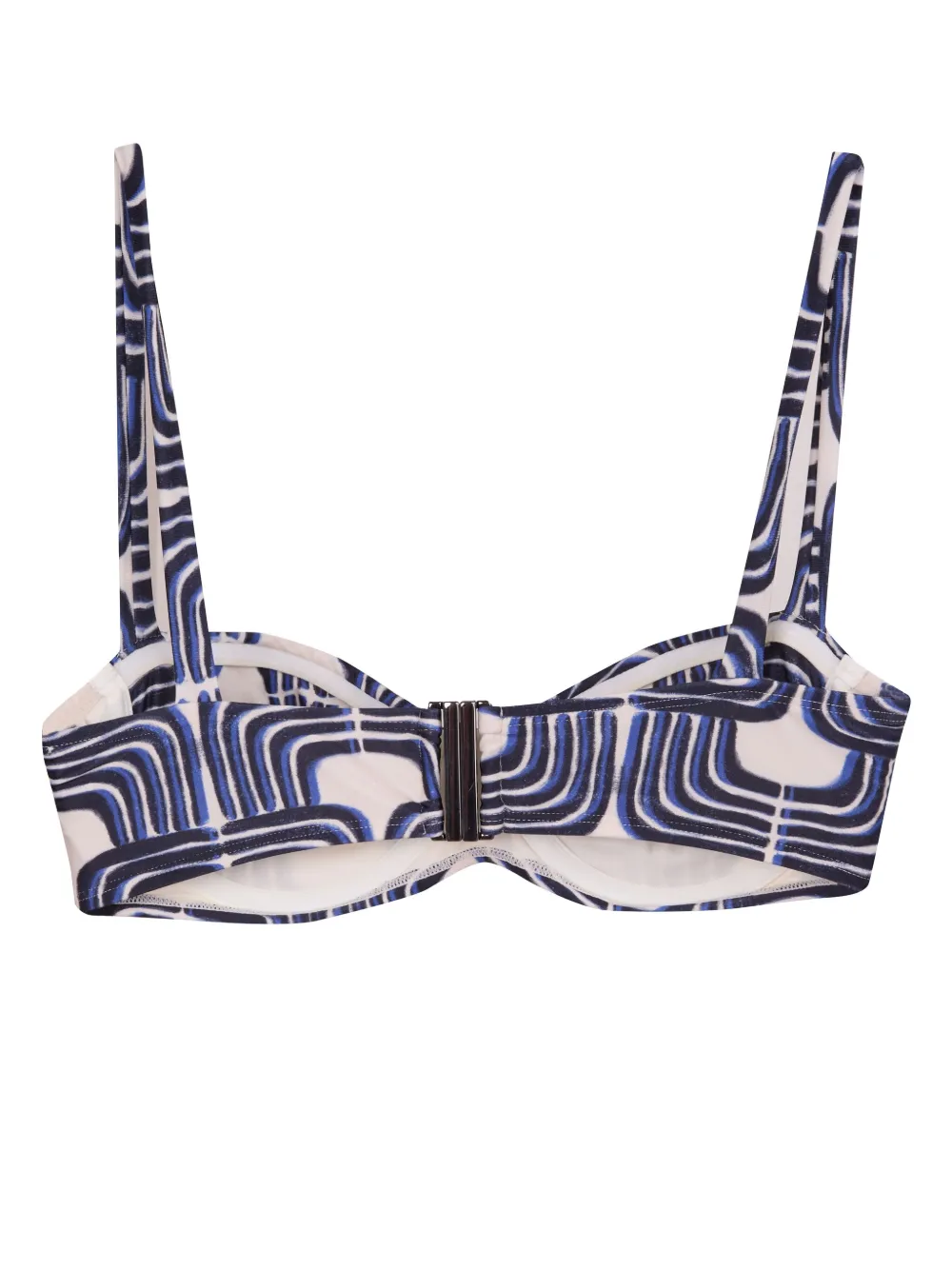 Lenny Niemeyer Bikinitop met beugel en Paros-print - Beige