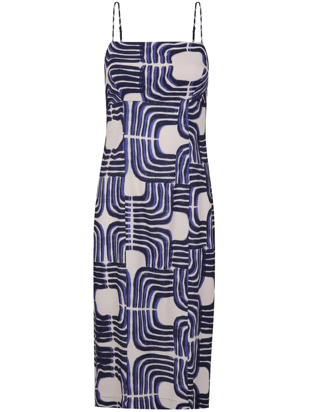 Lenny Niemeyer Vestido midi com estampa Paros | Azul | Image 1