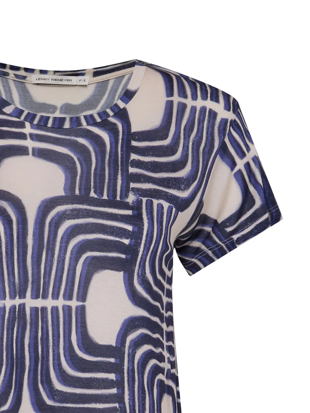 Lenny Niemeyer Quadri T-shirt met Paros-print - Blauw