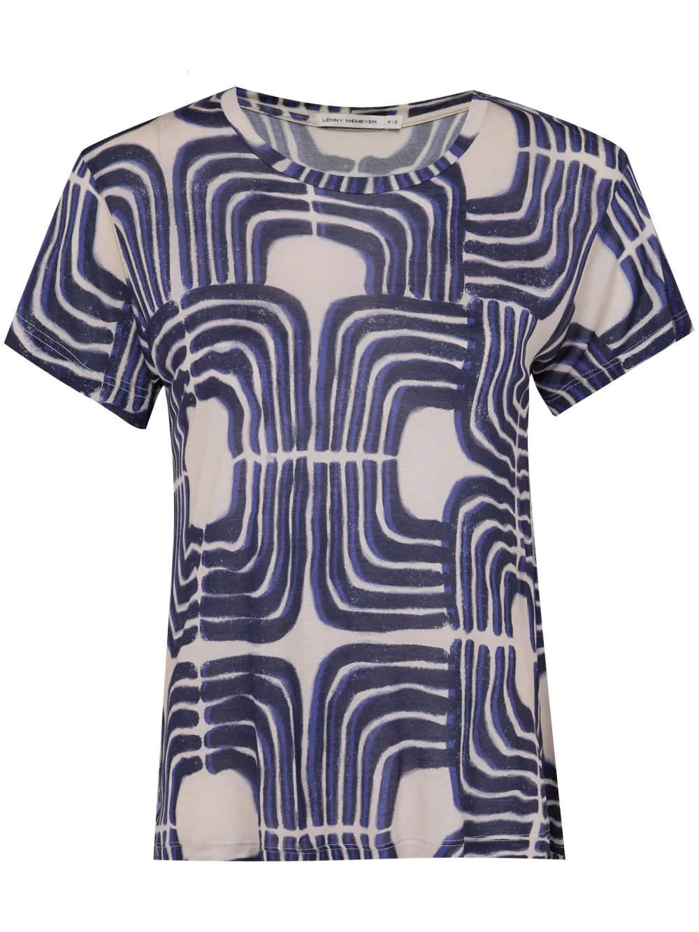 Lenny Niemeyer Quadri T-shirt met Paros-print Blauw