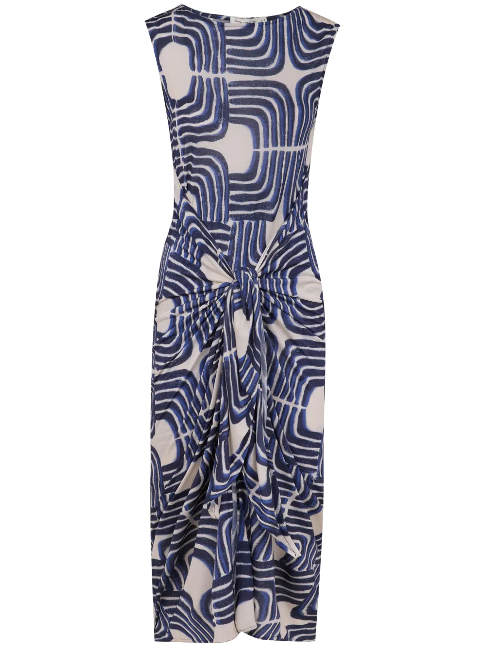 geometric-print sleeveless dress