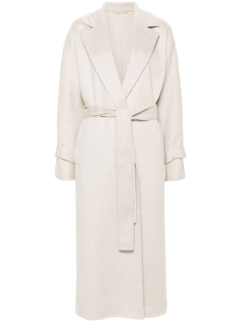 Brunello Cucinelli cashmere belted midi coat Women