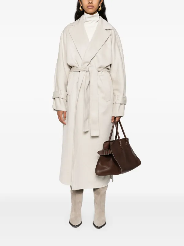 Brunello Cucinelli カシミア ベルテッド コート | ニュートラル