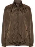 Prada enamel triangle logo lightweight jacket - Brown
