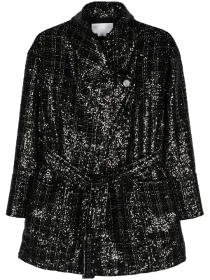 Giambattista Valli sequin-embellished floral-embroidered Coat