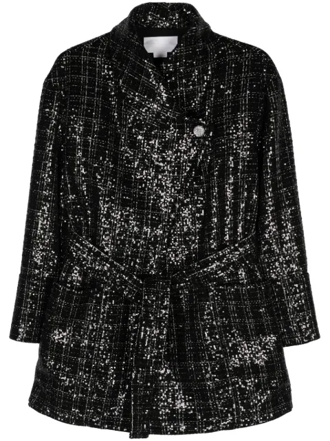 Genny sequinned tweed coat