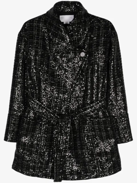 Genny sequinned tweed coat
