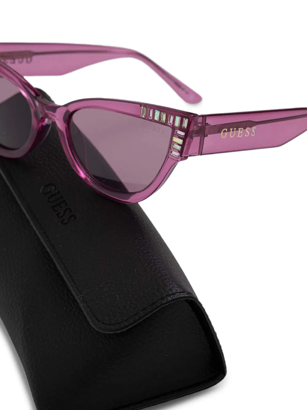GUESS EYEWEAR Zonnebril met cat-eye montuur Roze