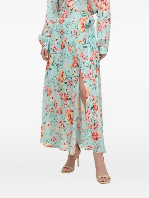 GUESS USA floral pleated maxi skirt