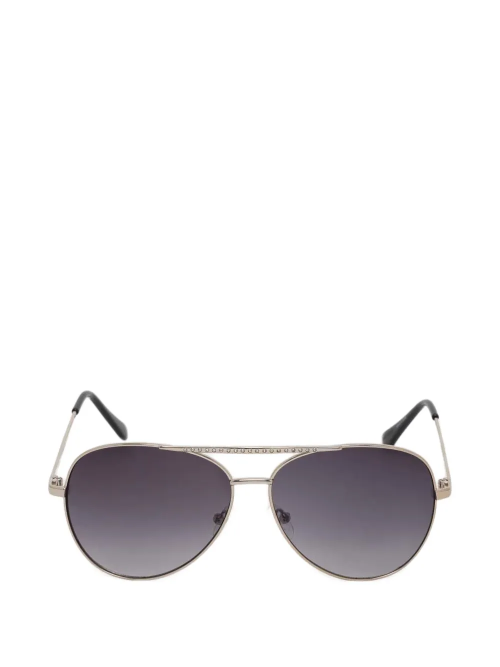 GUESS EYEWEAR crystal-embellished pilot-frame sunglasses Zilver