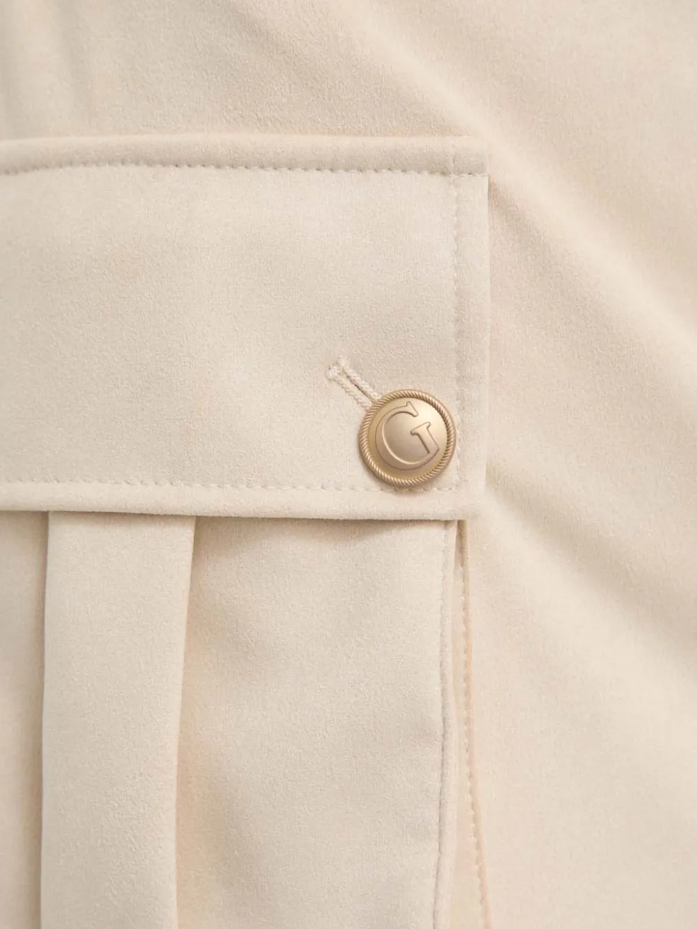 GUESS USA Mini-rok met ceintuur Beige