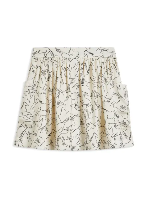 Stella McCartney Kids Saia com estampa de cavalo