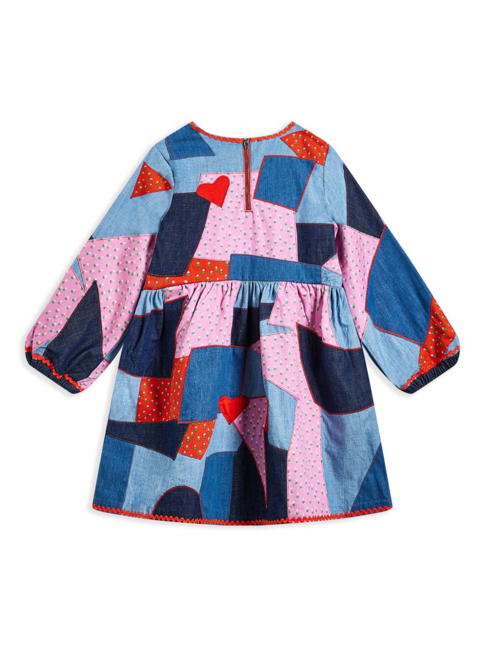 Stella McCartney Kids patchwork denim dress - Blue