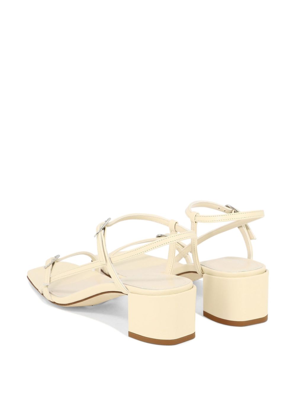 Shop Aeyde Tash 45mm Leather Slingback Sandals In Neutrals