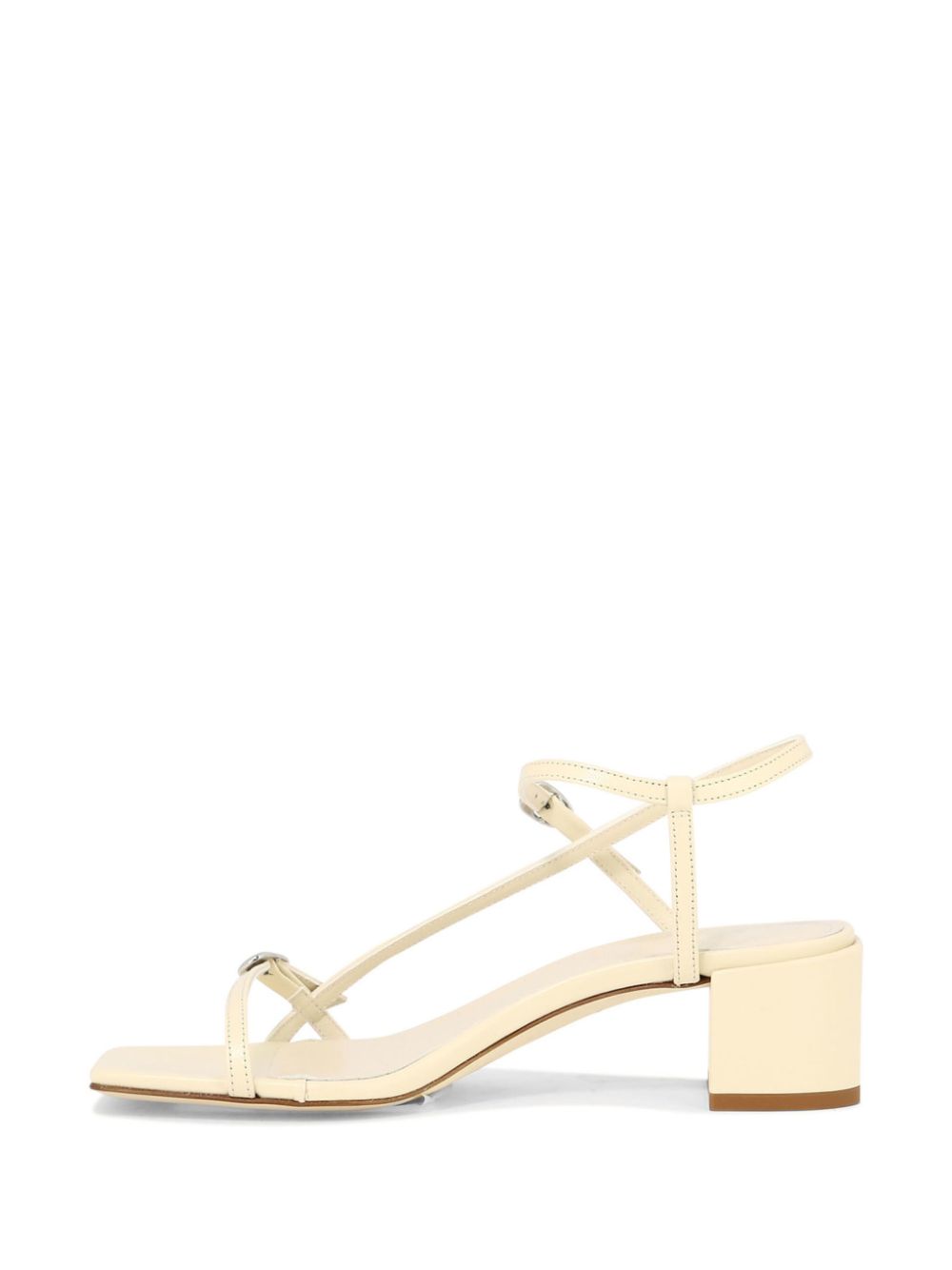 Aeyde Tash 45 mm leren slingback sandalen Beige