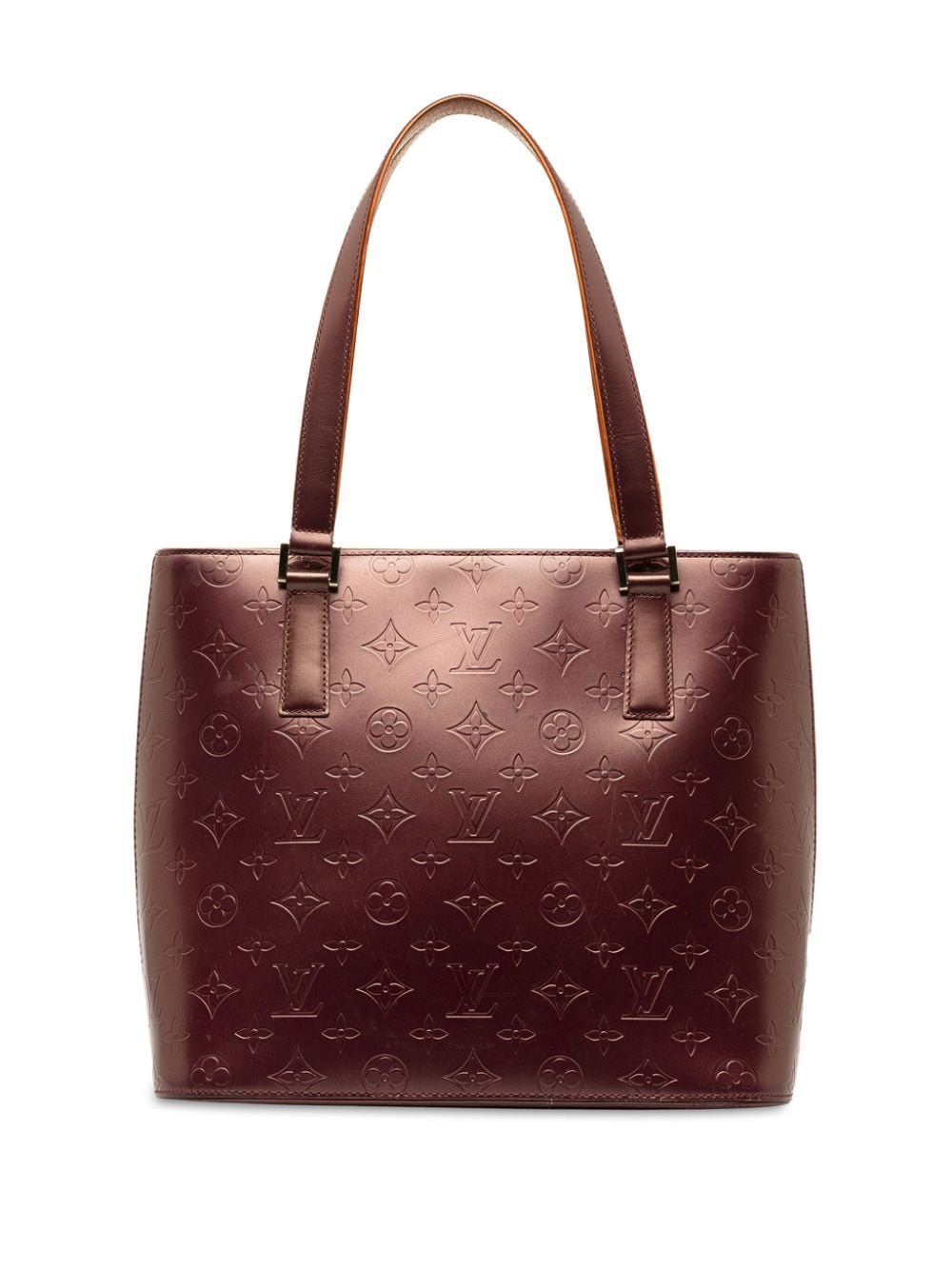 Pre-owned Louis Vuitton 2003 Monogram Mat Stockton Tote Bag In Red